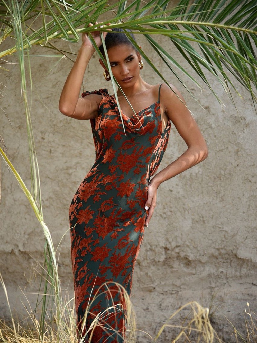 Rat & Boa Vienna Dress in burnt orange